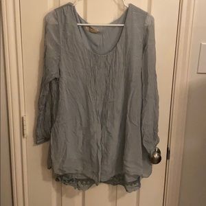 Beautiful flowy top dusty blue